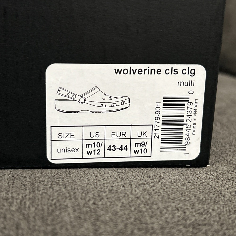 Crocs Wolverine Classic Clog Men 10 Blue Yellow Marvel Claw Superhero 211779-90H - Picture 9 of 9